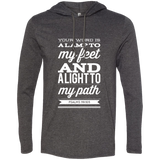 Bible Verse Men Long Sleeve T-Shirt Hoodie - "Psalm 119:105" Design 15 (White Font) - Meditate Healing Christian Store