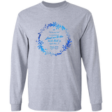 Bible Verse Ladies' Cotton Long Sleeve T-Shirt - Lead Me To The Rock That Is Higher Than I ~Psalms 61:2~ Design 19