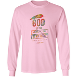 Bible Verse Long Sleeve Ultra Cotton T-Shirt - God Is The Strength Of My Heart ~Psalm 73:26~ Design 13
