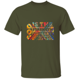 Bible Verse Men 5.3 oz. T-Shirt - "Psalm 73:26" Design 16 - Meditate Healing Christian Store