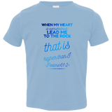 Bible Verse Toddler Jersey T-Shirt - "Psalms 61:2" Design 18 - Meditate Healing Christian Store