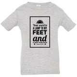Bible Verse Infant Jersey T-Shirt - "Psalm 119:105" Design 2 (Black Font) - Meditate Healing Christian Store