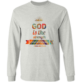 Bible Verse Long Sleeve Ultra Cotton T-Shirt - "Psalm 73:26" Design 2 - Meditate Healing Christian Store