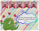 Hope Inspiring Kids Snuggly Blanket - God Has Great Plans For Me ~Jeremiah 29:11~ (Design: Dinosaur)