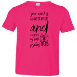 Bible Verse Toddler Jersey T-Shirt - "Psalm 119:105" Design 18 (Black Font) - Meditate Healing Christian Store