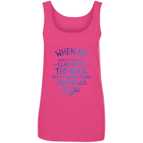 Bible Verses Ladies' 100% Ringspun Cotton Tank Top - "Psalm 61:2" Design 17 - Meditate Healing Christian Store