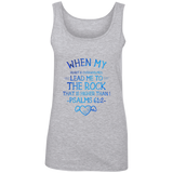 Bible Verses Ladies' 100% Ringspun Cotton Tank Top - "Psalm 61:2" Design 17 - Meditate Healing Christian Store