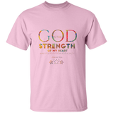 Bible Verse Men 5.3 oz. T-Shirt - "Psalm 73:26" Design 17 - Meditate Healing Christian Store