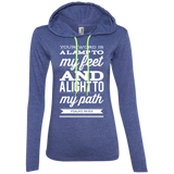 Bible Verse Ladies' Long Sleeve T-Shirt Hoodie - "Psalm 119:105" Design 15 (White Font) - Meditate Healing Christian Store