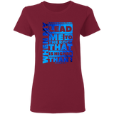 Bible Verses Ladies' 5.3 oz. T-Shirt - "Psalm 61:2" Design 20 - Meditate Healing Christian Store