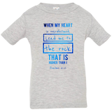 Bible Verse Infant Jersey T-Shirt - "Psalm 61:2" Design 5 - Meditate Healing Christian Store
