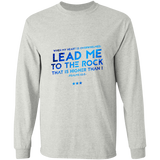 Bible Verse Long Sleeve Ultra Cotton T-Shirt - "Psalm 61-2" Design 12 - Meditate Healing Christian Store