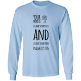Bible Verse Unisex Long Sleeve T-Shirt - Your Word Is Light To My Path ~Psalm 119:105~ Design 19