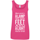 MeditateHealing.com | Bible Verse Ladies' 100% Ringspun Cotton Tank Top