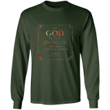 Bible Verse Long Sleeve Ultra Cotton T-Shirt - God Is The Strength Of My Heart ~Psalm 73:26~ Design 10