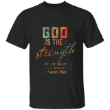 Bible Verse Men 5.3 oz. T-Shirt - "Psalm 73:26" Design 6 - Meditate Healing Christian Store