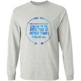 Bible Verse Ladies' Cotton Long Sleeve T-Shirt - Lead Me To The Rock That Is Higher Than I ~Psalms 61:2~ Design 8