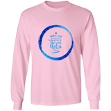 Bible Verse Ladies' Cotton Long Sleeve T-Shirt - Lead Me To The Rock That Is Higher Than I ~Psalms 61:2~ Design 15