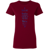 Bible Verses Ladies' 5.3 oz. T-Shirt - "Psalm 61:2" Design 3 - Meditate Healing Christian Store