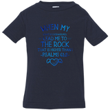 Bible Verse Infant Jersey T-Shirt - "Psalm 61:2" Design 17 - Meditate Healing Christian Store