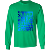 Bible Verse Long Sleeve Ultra Cotton T-Shirt - "Psalm 61:2" Design 20 - Meditate Healing Christian Store