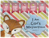 Hope Inspiring Kids Snuggly Blanket - I Am God's Masterpiece ~Ephesians 2:10~ (Design: Fox)