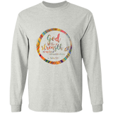 Bible Verse Long Sleeve Ultra Cotton T-Shirt - God Is The Strength Of My Heart ~Psalm 73:26~ Design 9