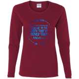 Bible Verse Ladies' Cotton Long Sleeve T-Shirt - "Psalm 61-2" Design 8 - Meditate Healing Christian Store