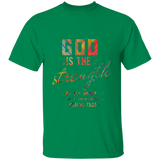 Bible Verse Men 5.3 oz. T-Shirt - "Psalm 73:26" Design 6 - Meditate Healing Christian Store