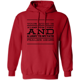 Bible Verse Men G185 Pullover Hoodie 8 oz. - Your Word Is Light To My Path ~Psalm 119:105~ Design 11