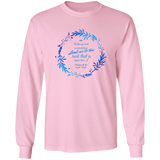 Bible Verse Ladies' Cotton Long Sleeve T-Shirt - Lead Me To The Rock That Is Higher Than I ~Psalms 61:2~ Design 19