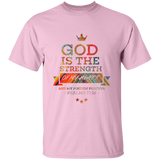 Bible Verse Men 5.3 oz. T-Shirt - "Psalm 73:26" Design 8 - Meditate Healing Christian Store