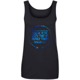 Bible Verses Ladies' 100% Ringspun Cotton Tank Top - "Psalm 61:2" Design 8 - Meditate Healing Christian Store