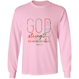 Bible Verse Long Sleeve Ultra Cotton T-Shirt - God Is The Strength Of My Heart ~Psalm 73:26~ Design 18