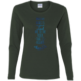 Bible Verse Ladies' Cotton Long Sleeve T-Shirt - "Psalm 61:2" Design 2 - Meditate Healing Christian Store