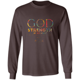 Bible Verse Long Sleeve Ultra Cotton T-Shirt - God Is The Strength Of My Heart ~Psalm 73:26~ Design 17