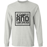 Bible Verse Unisex Long Sleeve T-Shirt - Your Word Is Light To My Path ~Psalm 119:105~ Design 12