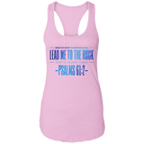 Bible Verses Ladies Ideal Racerback Tank - "Psalm 61:2" Design 4 - Meditate Healing Christian Store