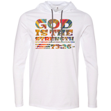 Bible Verse Men Long Sleeve T-Shirt Hoodie - "Psalm 73:26" Design 3 - Meditate Healing Christian Store