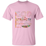 Bible Verse Men 5.3 oz. T-Shirt - "Psalm 73:26" Design 20 - Meditate Healing Christian Store