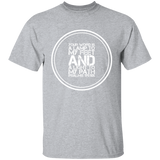 Bible Verse Men 5.3 oz. T-Shirt - "Psalm 119:105" Design 8 (White Font) - Meditate Healing Christian Store