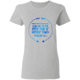 Bible Verses Ladies' 5.3 oz. T-Shirt - "Psalm 61:2" Design 8 - Meditate Healing Christian Store