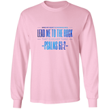 Bible Verse Ladies' Cotton Long Sleeve T-Shirt - Lead Me To The Rock That Is Higher Than I ~Psalms 61:2~ Design 4