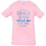 Bible Verse Infant Jersey T-Shirt - "Psalm 61:2" Design 7 - Meditate Healing Christian Store