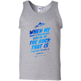 Bible Verse Men 100% Cotton Tank Top - "Psalm 61:2" Design 14 - Meditate Healing Christian Store