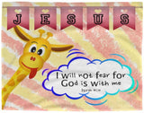 Hope Inspiring Kids Snuggly Blanket - God Is With Me ~Isaiah 41:10~ (Design: Giraffe 1)