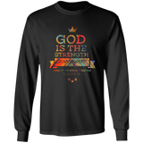 Bible Verse Long Sleeve Ultra Cotton T-Shirt - God Is The Strength Of My Heart ~Psalm 73:26~ Design 8