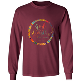 Bible Verse Long Sleeve Ultra Cotton T-Shirt - God Is The Strength Of My Heart ~Psalm 73:26~ Design 9