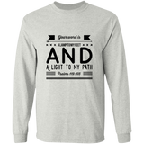 Bible Verse Unisex Long Sleeve T-Shirt - Your Word Is Light To My Path ~Psalm 119:105~ Design 14
