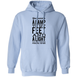 Bible Verse Men G185 Pullover Hoodie 8 oz. - Your Word Is Light To My Path ~Psalm 119:105~ Design 4